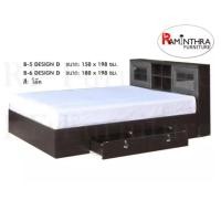 ราคา Raminthra Furniture เตียงนอน หัวบานเลื่อน DD 6 ฟุต โอ๊ค (10466922)