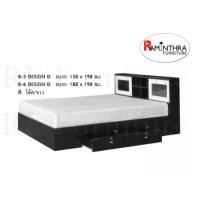 ราคา Raminthra Furniture เตียงบานเลื่อน 5ฟุต มีลิ้นชัก (1) 5 ฟุต โอ๊คขาว (10466912)
