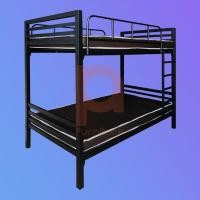 ราคา lil.an home เตียงเหล็กสองชั้น เหล็กกล่อง ขนาด 3.5ฟุต Loft ดำ (10512527)