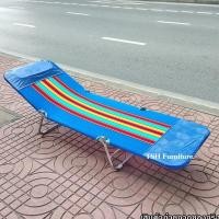ราคา TSH เตียงสนาม หรือ เตียง3พับ รุ่นผ้าขนปุย Flamingo 60 x 185 x 26 ซม. สีน้ำเงิน (10789107)