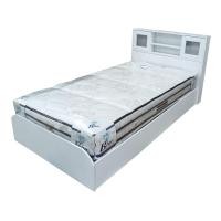 ราคา B Design เตียง เตียงนอน เตียงนอนพร้อมฟูก รุ่น Peach หัวหนา มีช่องเก็บของ บานเปิด 3.5 ฟุต modern สีขาว ไม้ (10869204)