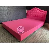 ราคา Chutikan เตียงนอนหัวเพชร สวยหรู คุณภาพแข็ง 6 ฟุต สีชมพู (10891932)