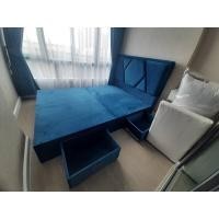 ราคา Mattressdream เตียงนอนมีลิ้นชัก หัวบุนวมหุ้มหนังไหม ผ้ามรกต 5’ (11009669)