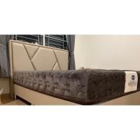 ราคา Mattressdream เตียงนอนมีลิ้นชัก หัวบุนวมหุ้มหนังไหม ไหมครีม 5’ (11012071)