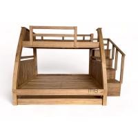 ราคา MB Teakwood เตียงไม้สัก2ชั้น รุ่น mbSKU-00239 สีมูจิ ไม้สัก สไตล์มินิมอล (11084674)