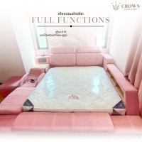 ราคา Crown เตียงนอนอัจฉริยะ รุ่น Full Functions นวดได้พร้อมลำโพงบลูทูธ และ USB Charger ชมพู เหล็ก 6 ฟุต Modern (11058868)