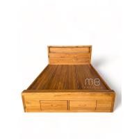 ราคา MB Teakwood เตียงไม้สัก Headbox รุ่นSKU-00221 ไม้สัก 6ฟุต สีธรรมชาติ (11067146)