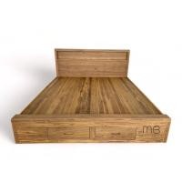 ราคา MB Teakwood เตียงไม้สัก headbox รุ่น mbSKU-00273 สีสักทอง 5 ฟุต (12029264)