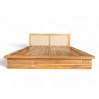 ราคา MB Teakwood เตียงไม้สักหัวบุเบาะผ้า รุ่น mbSKU-00300 สีสักทอง 6 ฟุต (12029271)