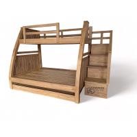ราคา Kanyavee Wood เตียงนอนไม้สัก 2 ชั้น รุ่น M07 สไตล์มินิมอล สีวอลนัท (12063780)