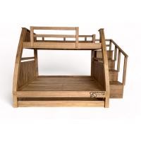 ราคา Kanyavee Wood เตียงนอนไม้สัก 2 ชั้น รุ่น M07 สไตล์มินิมอล สีมูจิ (12063777)