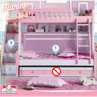 ราคา ดรีมคาร์คิตส์ เฟอร์นิเจอร์ เตียง2ชั้นรุ่น CrownEZCB005 : New Update 5 ฟุต 4ฟุต ชมพู (10084435)