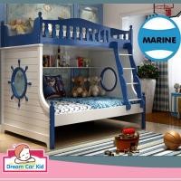 ราคา ดรีมคาร์คิตส์ เฟอร์นิเจอร์ เตียง2ชั้นรุ่น Yacht 4 ฟุต สีน้ำเงินขาวไม่มีเตียงสไลด์ น้ำเงิน 5ฟุต (10084444)