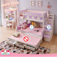 ราคา ดรีมคาร์คิตส์ เฟอร์นิเจอร์ ชุดห้องนอนเด็กรุ่น 8912 เตียง 5 ฟุต. 4ฟุต ชมพู (10084474)