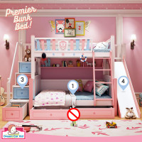 ราคา ดรีมคาร์คิตส์ เฟอร์นิเจอร์ เตียง 2 ชั้นรุ่น Castle 4 ฟุต ชมพู 4ฟุต โมเดิร์น (10125479)