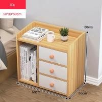 ราคา Molesun ตู้ลิ้นชักสไตล์มินิมอล สีขาวเรียบง่าย ไม้แข็งเเรงทนทาน สำหรับตกแต่งห้อง WG47ลายไม้3ลิ้นชัก (12639497)