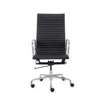 ราคา Modernform เก้าอี้ผู้บริหาร รุ่น POCKET พนักพิงสูง โครงและขาอลู หุ้มหนังแท้ ดำ (12632637)