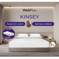 ราคา Wellplus ที่นอนยางพาราHybrid วัสดุเกรดพรีเมียม มาตรฐานสูงจากโรงงาน รุ่น Kinsey หนา 6 นิ้ว ฟรีหมอนยางพารา 1 ใบ 3ฟุต+หมอนยางพารา Kinsey (12137709)