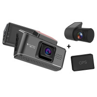 ราคา iSuper Dash Cam Pro 2 กล้องติดรถยนต์ คมชัด 2160p 4K Sensor Sony IMX415 รองรับ GPS -12M + SD 256 GB หน้า + หลัง รุ่น 2 (12233462)