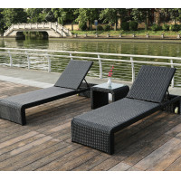 ราคา Chann - เตียงอาบแดด/ริมสระ โครงเหล็ก สานหวายPEกันน้ำ รุ่น SB003 ไม่มีเบาะ (12476147)