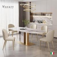 ราคา Wuxury.furniture โต๊ะกินข้าวTopหิน Style Modern luxury ขาสแตนเลส304 ไม่เป็นสนิม รุ่น 200 CM (12522565)