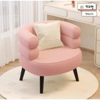 ราคา Molesun เก้าอี้สไตล์มินินอล ตกแต่งห้องนั่งเล่น ขนนุ่ม อบอุ่นสบาย (SF51) SF-51 สีชมพู เนื้อผ้าขนแกะ (12639797)