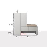 ราคา MOLESUN ตู้เก็บรองเท้า พร้อมที่นั่ง+ลิ้นชักเก็บของ SCS7(110*35*110) (12640181)