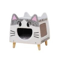 ราคา Catry - Lovely Cat House คอนโดบ้านแมวจี้ เฟอร์นิเจอร์แมว รูปทรงหน้าแมว พร้อมที่ลับเล็บ (12640380)
