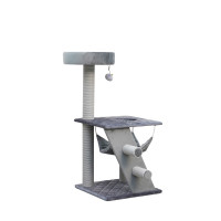 ราคา Catry - Cat Tree Classic คอนโดแมว เฟอร์นิเจอแมวสุดคลาสสิค พร้อมเสาลับเล็บและเปลนอน (12640379)