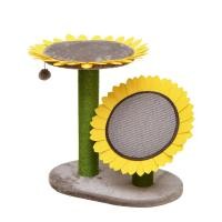 ราคา Catry - Sunflower คอนโดแมว เฟอร์นิเจอร์แมว สุดน่ารัก รูปทรงดอกทานตะวัน พร้อมเสาลับเล็บ 2 เสาและที่นอนกำมะหยี่ (12640381)