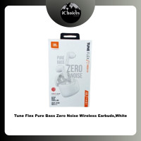 ราคา JBL® Tune Flex Pure Bass Zero Noise Wireless Earbuds เจบีแอล หูฟังบูลทูธไร้สาย ตัดเสียงรบกวน White (12641266)