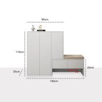 ราคา MOLESUN ตู้เก็บรองเท้า พร้อมที่นั่ง+ลิ้นชักเก็บของ SCS7(140*35*110) (12640182)