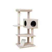 ราคา Catry - Cat Tree Yara คอนโดแมว เฟอร์นิเจอร์แมว 5 ระดับ พร้อมที่นอนและเสาลับเล็บ ขนาด 126 cm. BEIGE (12640369)