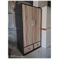 ราคา Hawa 90 Furniture ตู้เสื้อผ้าผู้ใหญ่ รุ่นลอฟท์ 2 บาน 2 ลิ้นชัก 50*80*150 ดำประตูโซลิค (10742929)