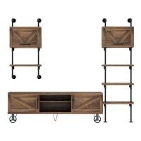ราคา design decor ชุดวางทีวีและตู้โชว์ รุ่น robust สีเข้มลายไม้ธรรมชาติ (12035849)