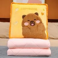 ราคา PP Home หมอนผ้าห่ม ตุ๊กตา คาปิบาร่า 3 สี Capybara pillow+sheet ตุ๊กตาผ้าห่ม ผ้าคลุม พร็อบแต่งห้อง ของขวัญ หมอน 38x38 cm / ผ้าห่ม 150x100 cm เหลือง (12207270)