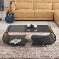 ราคา Wuxury Furniture โต๊ะกลางโซฟากระจกนิรภัย tempered glass โต๊ะกลางโซฟา โต๊ะกลางมินิมอล เฟอร์นิเจอร์minimal กระจกดำ กว้าง 90 cm (12276756)