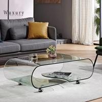 ราคา Wuxury Furniture โต๊ะกลางโซฟากระจกนิรภัย tempered glass โต๊ะกลางโซฟา โต๊ะกลางมินิมอล เฟอร์นิเจอร์minimal กระจกใส กว้าง 120 cm (12276759)