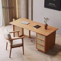 ราคา Wuxury Furniture โต๊ะทำงาน โต๊ะอ่านหนังสือ โต๊ะคอมพิวเตอร์ สไตล์ Minimal ไม้สนนำเข้า รุ่นกว้าง 200 cm (12393329)
