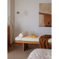 ราคา Kyotohaus เตียงนอนเล่นไม้ เตียงโซฟา สไตล์ญี่ปุ่น กรอบไม้ สีขาว ขนาด 190*70*10 (12641569)