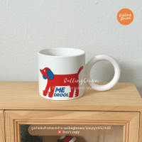 ราคา callingbrown [พร้อมส่ง] Home cafe แก้วเซรามิค 260ml แก้วกาแฟ แก้วเซรามิค หมา blue แก้วเซรามิค หมา red (12641762)