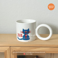 ราคา callingbrown [พร้อมส่ง] Home cafe แก้วเซรามิค 260ml แก้วกาแฟ แก้วเซรามิค หมา blue แก้วเซรามิค แมว blue (12641763)