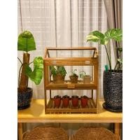 ราคา Thegangcactus ชั้นวางต้นไม้ โรงเรือนแคคตัส โรงเรือนกระบองเพชร 47 x 28 x 59 ชั้นวาง สีไม้ (10509959)