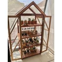 ราคา Thegangcactus โรงเรือนแคคตัส โรงเรือนกระบองเพชร บ้านแคคตัส บ้านต้นไม้ 160 x 70 x 60 โรงเรือน สีไม้ (10509983)