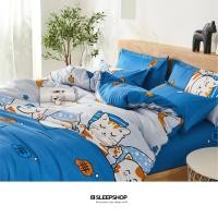 ราคา Zzsleepshop Zz ชุดผ้าปูครบเซ็ต 6 ชิ้น 3feet5inch โทนฟ้า ลายแมวส้ม (ขนาด 3.5 ฟุต) (10112205)