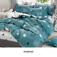ราคา Zzsleepshop Zz ชุดผ้าปูครบเซ็ต 6 ชิ้น 5feet โทนเขียว ลายแมวตื้อ (ขนาด 5 ฟุต) (10112266)