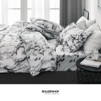ราคา Zzsleepshop Zz ชุดผ้าปูครบเซ็ต 5feet โทนขาว ลายหินอ่อน (ขนาด 5 ฟุต) (10127630)