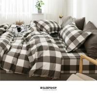 ราคา Zzsleepshop Zz ชุดผ้าปูครบเซ็ต 5feet โทนน้ำตาลเข้ม ลายสก็อต (ขนาด 5 ฟุต) (10127635)