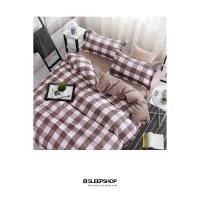 ราคา Zzsleepshop Zz ชุดผ้าปูครบเซ็ต 6feet โทนน้ำตาล ลายสก็อต (ขนาด 6 ฟุต) (10127642)
