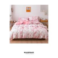 ราคา Zzsleepshop Zz ชุดผ้าปูครบเซ็ต 5feet โทนชมพู ลายหินอ่อน (ขนาด 5 ฟุต) (10127633)